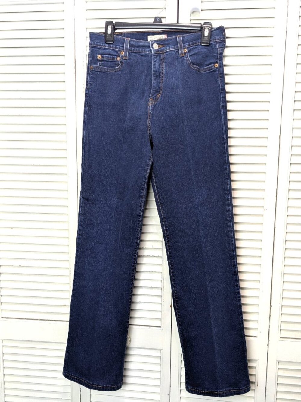 Levi's Women's 512 Perfectly Slimming Straight Leg Jeans Sz 12 Blue Denim 28x31